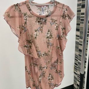 Floral sheer bodysuit